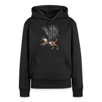 Mythologie égyptienne antique Divinité Hiéragasphinx - Sweat à capuche Premium bio Femme - noir - Devant - Julia (174cm)