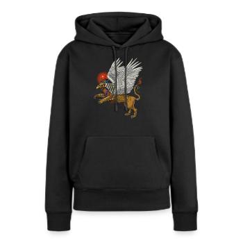 Altägyptische Mythologie Griffin - Frauen Premium Bio Hoodie - Schwarz - Vorne - Julia (174cm)