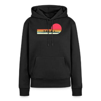 Rameur Rameur Bateau à rames - Sweat à capuche Premium bio Femme - noir - Devant - Julia (174cm)
