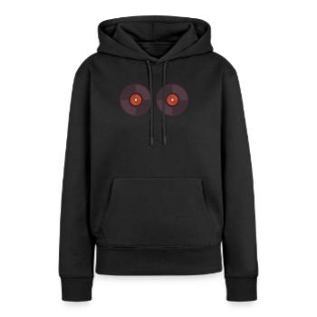 Disc Jockey DJ Rave Synthétiseur Cadeau CD Mixer - Sweat à capuche Premium bio Femme - noir - Devant - Julia (174cm)
