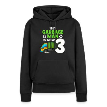 Müllmann Geschenk Müll Müllabfuhr Abfall Beruf - Frauen Premium Bio Hoodie - Schwarz - Vorne - Julia (174cm)