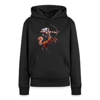 Mythologie grecque Divinité Centaure - Sweat à capuche Premium bio Femme - noir - Devant - Julia (174cm)