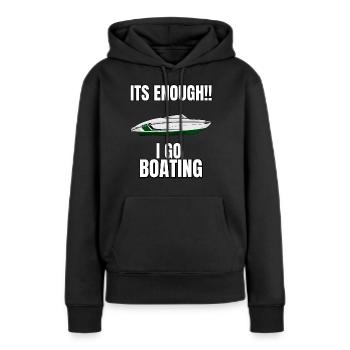 Boot Regatta . Motorboot Motoryacht . Yacht Segeln - Frauen Premium Bio Hoodie - Schwarz - Vorne - Julia (174cm)