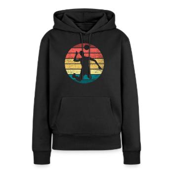 Volleyball Angriff - Frauen Premium Bio Hoodie - Schwarz - Vorne - Julia (174cm)