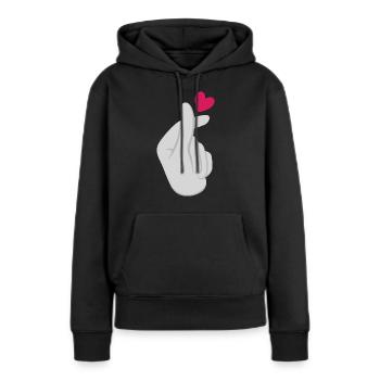 K-Pop K-Drama Musique pop coréenne - Sweat à capuche Premium bio Femme - noir - Devant - Julia (174cm)