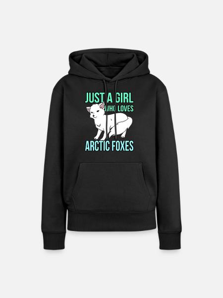 Polarfuchs - Frauen Premium Bio Hoodie - Schwarz