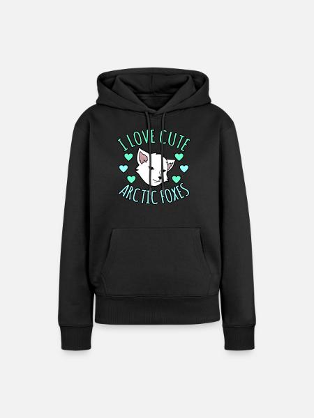Polarfuchs - Frauen Premium Bio Hoodie - Schwarz