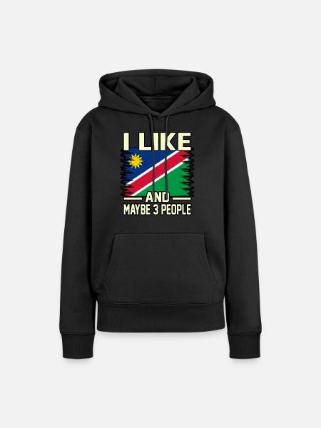 Namibia - Frauen Premium Bio Hoodie - Schwarz