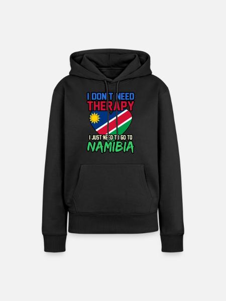 Namibia - Frauen Premium Bio Hoodie - Schwarz