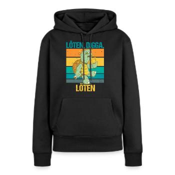Löten Digga löten Biertrinker auf Sauftour - Frauen Premium Bio Hoodie - Schwarz - Vorne - Julia (174cm)