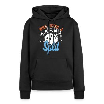 Geteilte Entscheidung - Frauen Premium Bio Hoodie - Schwarz - Vorne - Julia (174cm)