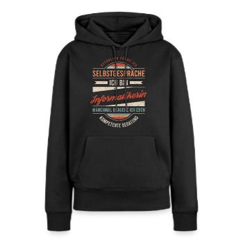 Informatikerin Arbeitskollege Kollege Geschenk - Frauen Premium Bio Hoodie - Schwarz - Vorne - Julia (174cm)