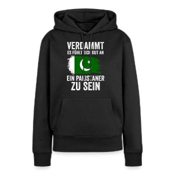 Pakistan Pakistaner Pakistanisches - Frauen Premium Bio Hoodie - Schwarz - Vorne - Julia (174cm)