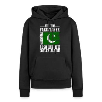 Pakistan Pakistaner Pakistanisches - Frauen Premium Bio Hoodie - Schwarz - Vorne - Julia (174cm)
