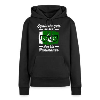 Pakistaner Pakistanisches Pakistan - Frauen Premium Bio Hoodie - Schwarz - Vorne - Julia (174cm)