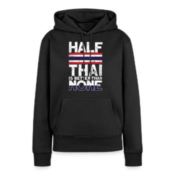 Thailand - Frauen Premium Bio Hoodie - Schwarz - Vorne - Julia (174cm)