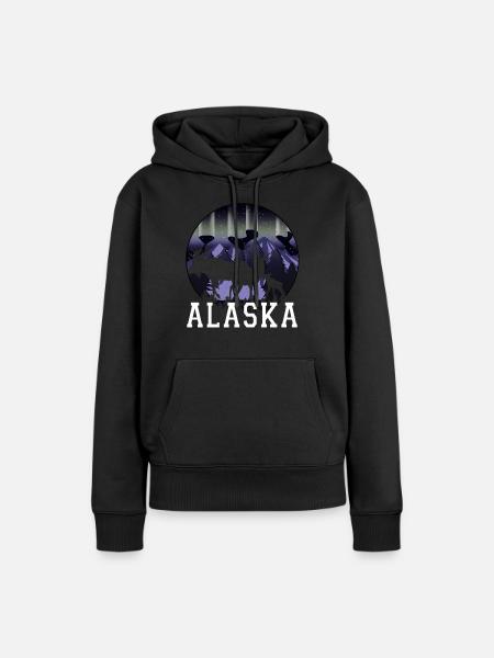 Alaska - Frauen Premium Bio Hoodie - Schwarz