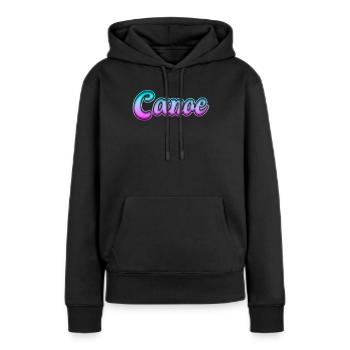 Canoë canoë - Sweat à capuche Premium bio Femme - noir - Devant - Julia (174cm)
