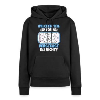 Eishockey Taktik Eishockeyspieler Eishockey - Frauen Premium Bio Hoodie - Schwarz - Vorne - Julia (174cm)