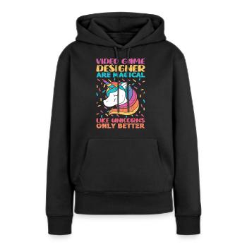 Video Game Designer - Frauen Premium Bio Hoodie - Schwarz - Vorne - Julia (174cm)