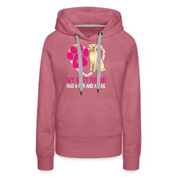 Labrador Retriever meilleur ami a de la fourrure et - Sweat à capuche Premium bio Femme - mauve - Devant - Isabella (175cm)