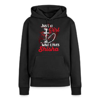 Narguilé - Sweat à capuche Premium bio Femme - noir - Devant - Julia (174cm)