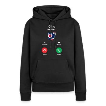 Besuch In Ohio Gift - Frauen Premium Bio Hoodie - Schwarz - Vorne - Julia (174cm)
