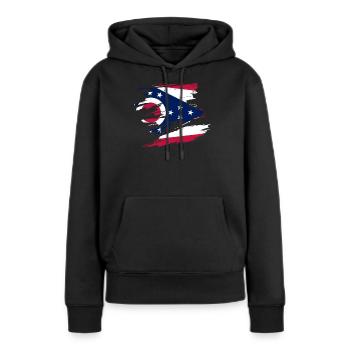 Ohio Travels Cadeau - Sweat à capuche Premium bio Femme - noir - Devant - Julia (174cm)