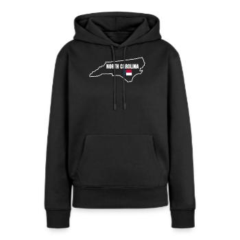 Cadeau pour les résidents de Caroline du Nord - Sweat à capuche Premium bio Femme - noir - Devant - Julia (174cm)