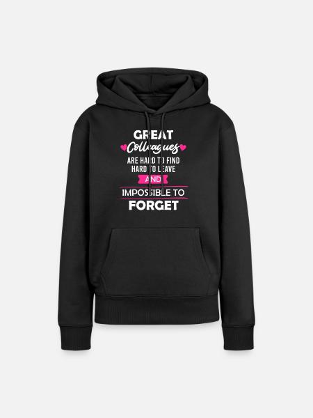 Kollege Abschied Jobwechsel Arbeitswechsel - Dame Premium hoodie, økologisk bomuld - sort
