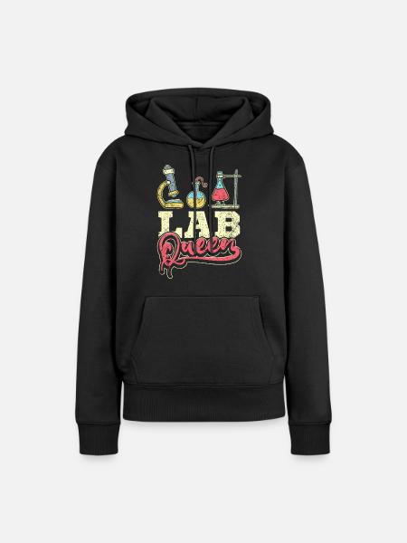 Lab queen - Frauen Premium Bio Hoodie - Schwarz