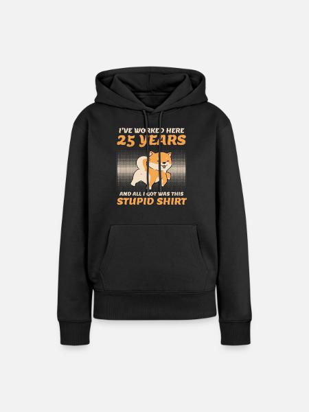 Dienstjubiläum 25 Jahre Firmenjubiläum - Frauen Premium Bio Hoodie - Schwarz