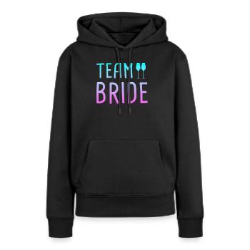 team bride - Frauen Premium Bio Hoodie - Schwarz - Vorne - Julia (174cm)
