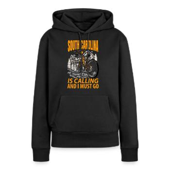 South Carolina Adventures Geschenk - Frauen Premium Bio Hoodie - Schwarz - Vorne - Julia (174cm)