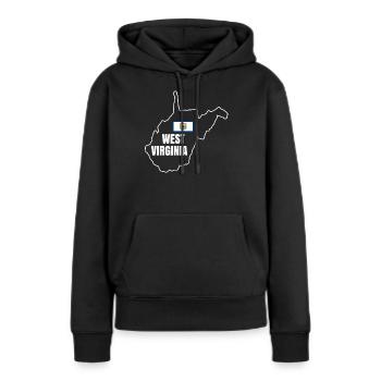 West Virginia Pride Geschenk - Frauen Premium Bio Hoodie - Schwarz - Vorne - Julia (174cm)