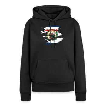 Cadeau pour les résidents de Virginie-Occidentale - Sweat à capuche Premium bio Femme - noir - Devant - Julia (174cm)