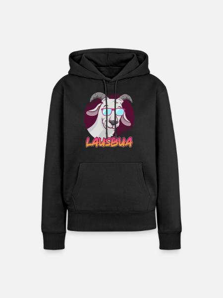 Lausbub - Frauen Premium Bio Hoodie - Schwarz
