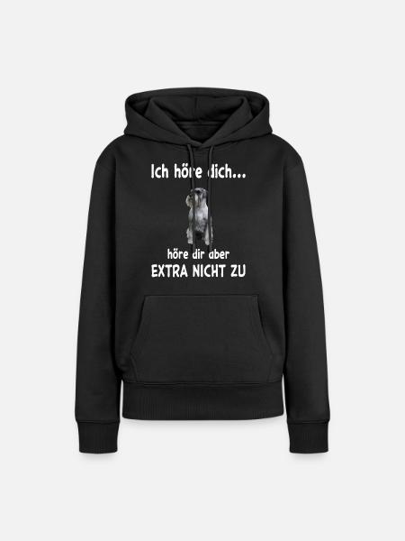 Schnauzer Hund - Schnauzer - Frauen Premium Bio Hoodie - Schwarz