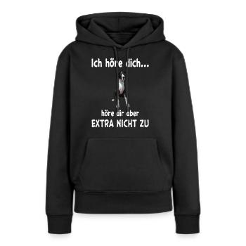 Deutsche Dogge Hund - Deutsche Dogge - Frauen Premium Bio Hoodie - Schwarz - Vorne - Julia (174cm)