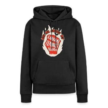 Programme féministe libéral Féminisme Cadeau - Sweat à capuche Premium bio Femme - noir - Devant - Julia (174cm)