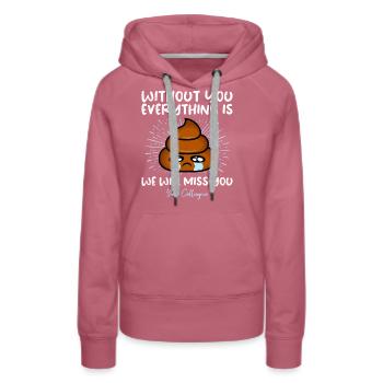 Changement d’emploi collègue Adieu cadeau retraite - Sweat à capuche Premium bio Femme - mauve - Devant - Isabella (175cm)