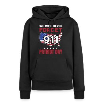 Patriot Day 9 11 USA Amerika - Frauen Premium Bio Hoodie - Schwarz - Vorne - Julia (174cm)