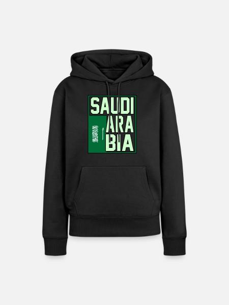 Saudi arabien - Frauen Premium Bio Hoodie - Schwarz