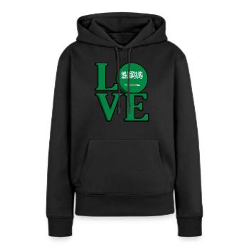 Saudi arabien - Frauen Premium Bio Hoodie - Schwarz - Vorne - Julia (174cm)