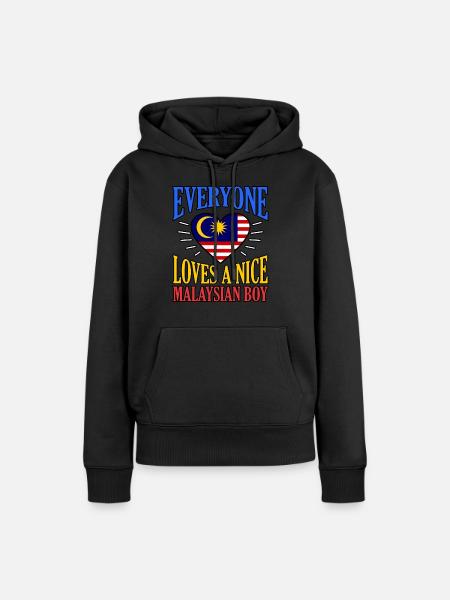 Malaysia - Frauen Premium Bio Hoodie - Schwarz