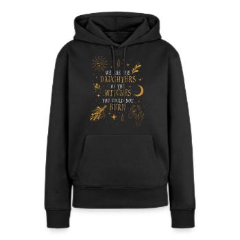 Cadeau Wicca des Filles des Sorcières - Sweat à capuche Premium bio Femme - noir - Devant - Julia (174cm)