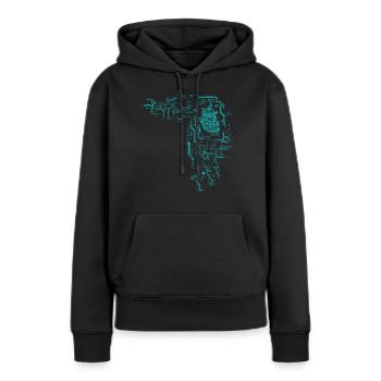 Informatiker Informatik Programmierer Nerd Geek - Frauen Premium Bio Hoodie - Schwarz - Vorne - Julia (174cm)