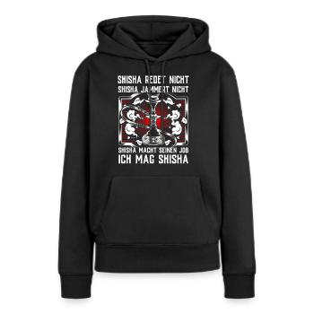 Shisha Geschenk für Wasserpfeife Shishabar Pfeife - Frauen Premium Bio Hoodie - Schwarz - Vorne - Julia (174cm)