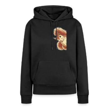 Drôle d’écureuil, écureuil, écureuil - Sweat à capuche Premium bio Femme - noir - Devant - Julia (174cm)