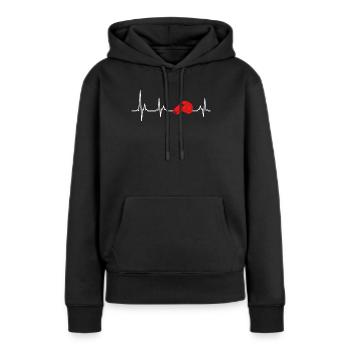 Pfeife Schiedsrichter Schiri - Frauen Premium Bio Hoodie - Schwarz - Vorne - Julia (174cm)